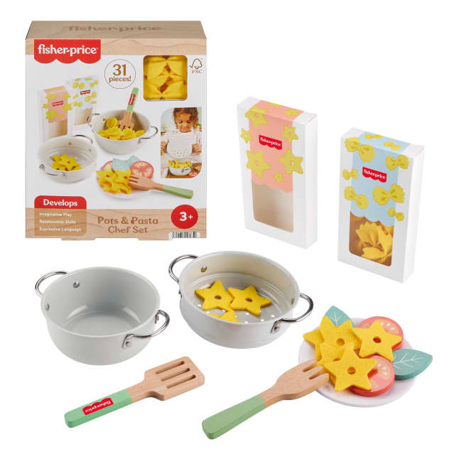 Fisher-Price Brinquedo para Bebês Kit para Preparar Macarrão de Madeira - Image 1 of 6