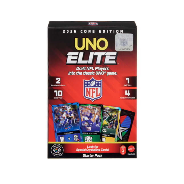 UNO Elite NFL 2026 Core Edition Starter Pack Card Game For Kids, Fans, Adults & Family Night - Image 1 of 6