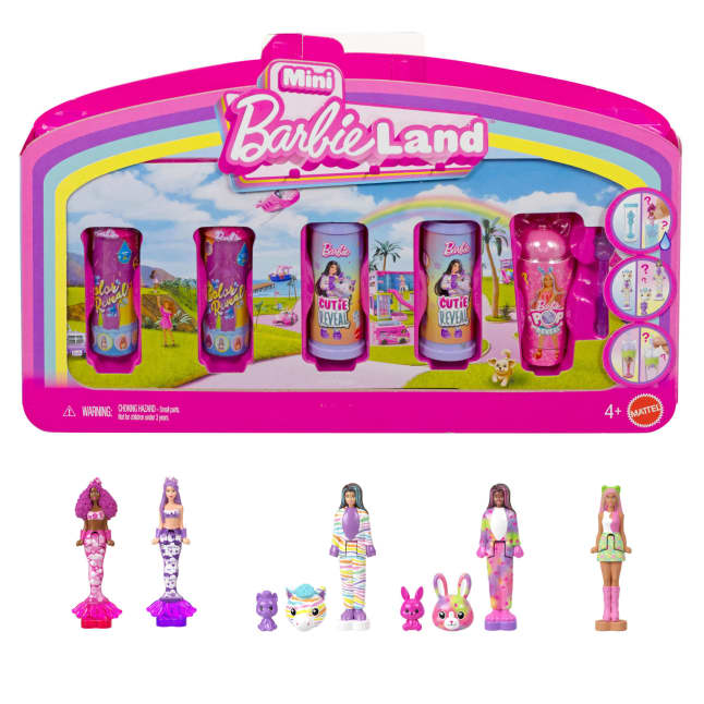 Barbie Mini Barbie Land 5 Dolls Reveal Pack, 1.5-Inch Mini Dolls With Surprise Reveal & Sensory Play Piece - Imagen 1 de 5
