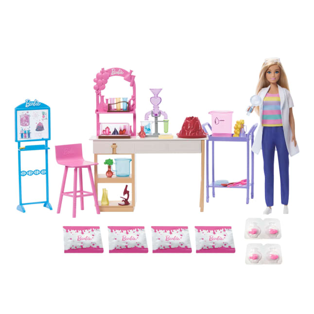 Barbie Careers Fashion Doll, Stem Science Lab Playset, Slime & Crystal Accessories, Themed Outfit - Imagen 1 de 6