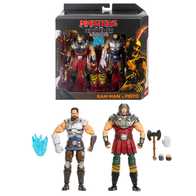 Masters Of The Universe Chronicles Action Figures 2 Pack, 2026 Movie Ram Man & Fisto, 6.5 Inch Scale - Image 1 of 6