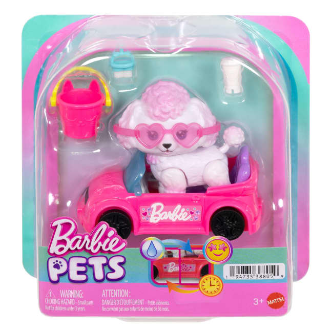 Barbie Dream Squad Pet Poodle And Convertible With Color-Changing Accessories - Imagen 1 de 1