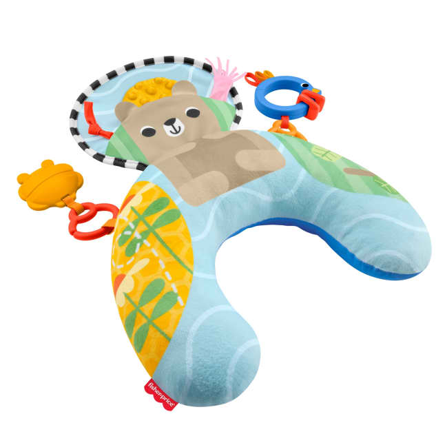 Fisher-Price Sensory Adventures Tummy Wedge Newborn Support With Teether & Rattle Baby Toys - Image 1 of 6