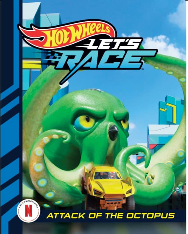 Hot Wheels Let's Race: Attack Of The Giant Octopus Paperback Book With Stickers, Based On The Series - Imagen 1 de 5