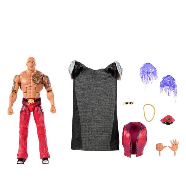 WWE X Street Fighter The Rock Final Boss Action Figure & Accessories, 6-Inch Collectible M. Bison Mashup Set - Imagen 1 de 6