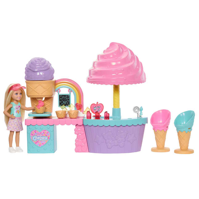Barbie Club Chelsea Ice Cream Shop Playset With Chelsea Doll, 2 Dough Colors, And Accessories - Image 1 of 6