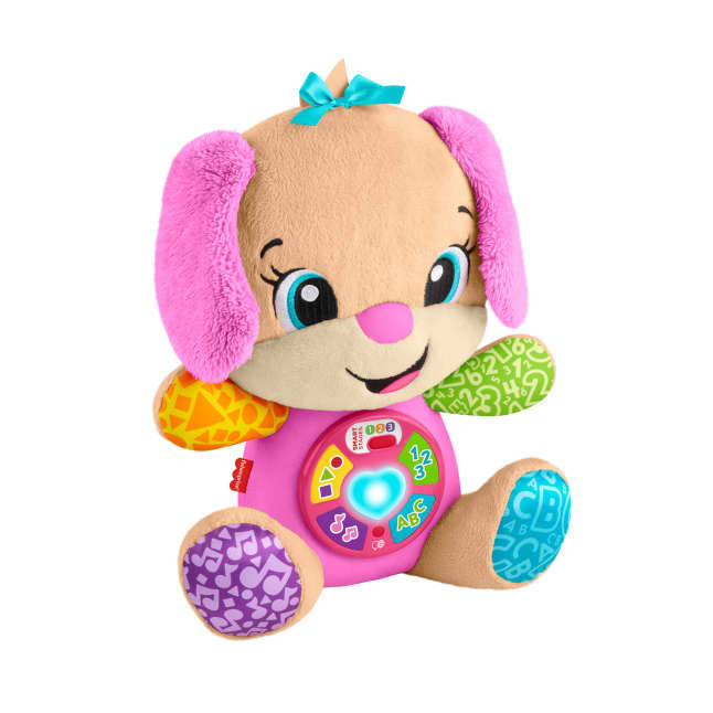 Fisher-Price Laugh & Learn Smart Stages Sis Pink Plush Baby Musical Learning Toy, Multilanguage Version - Image 1 of 6