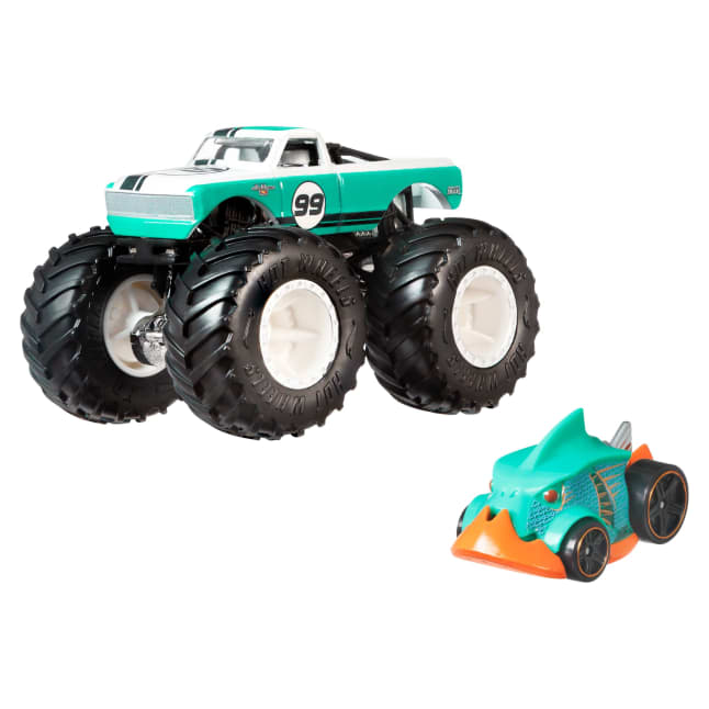 Hot Wheels Monster Trucks Vehículo de Juguete Camión Invader + Dragon Blaster - Image 1 of 4