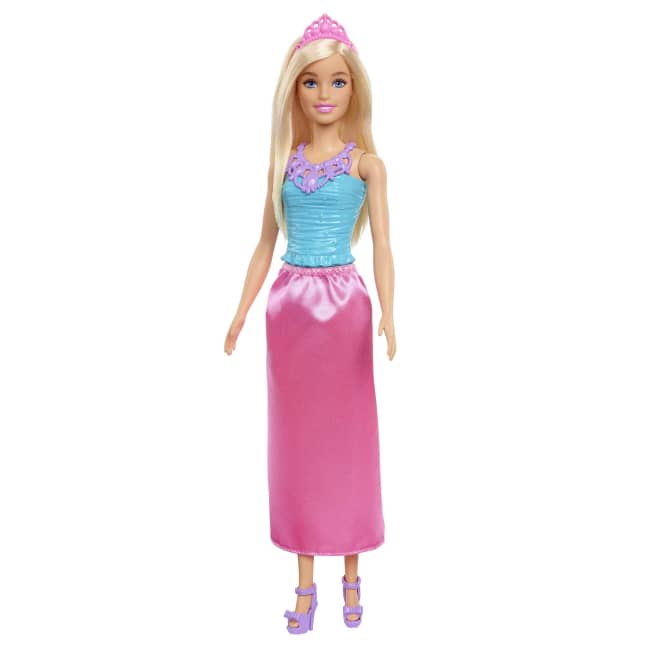 Barbie Dreamtopia Royal Doll, Blonde With Pink Skirt, Shoes And Hair Accessory - Imagem 1 de 6