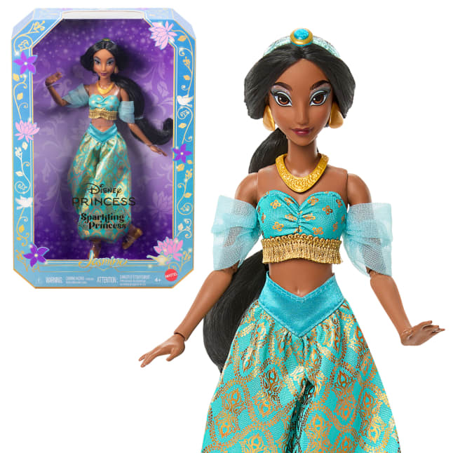 Disney Princess Sparkling Princess Series Jasmine Fashion Doll With Removable Outfit & Accessories - Image 1 of 6