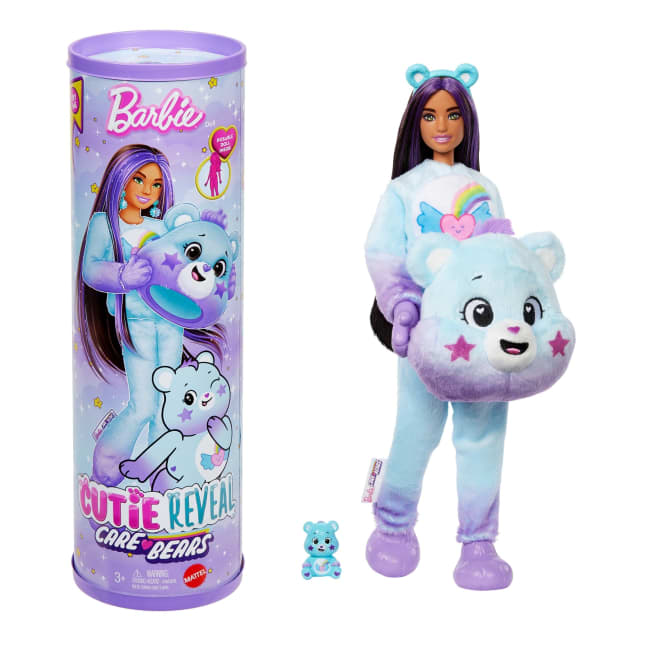 Barbie Cutie Reveal Care Bears Doll & Accessories, Series 2 Dream Bright Bear With 10 Surprises - Image 1 of 6