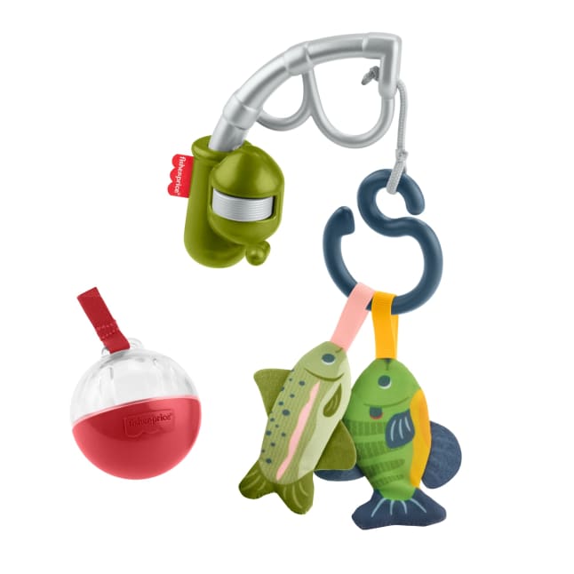 Fisher-Price Mini Me Moments Reel Fun Fishing Gift Set, 4 Baby Toys For Newborn Sensory Play - Image 1 of 6