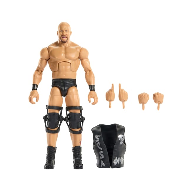 WWE Elite Stone Cold Steve Austin Action Figure, Greatest Hits 2025 Set, 6-Inch Collectible & Accessories - Image 1 of 6