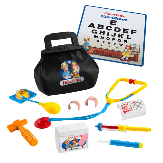 Fisher-Price 1988 Medical Kit, 11-Piece Doctor Bag Pretend Play Set For Preschool Kids - Image 1 of 6