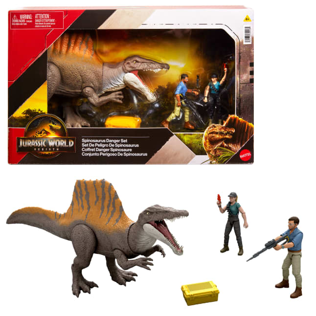 Jurassic World Rebirth Storypack With Exclusive Spinosaurus, 2 Human Figures & Accessories - Imagen 1 de 6