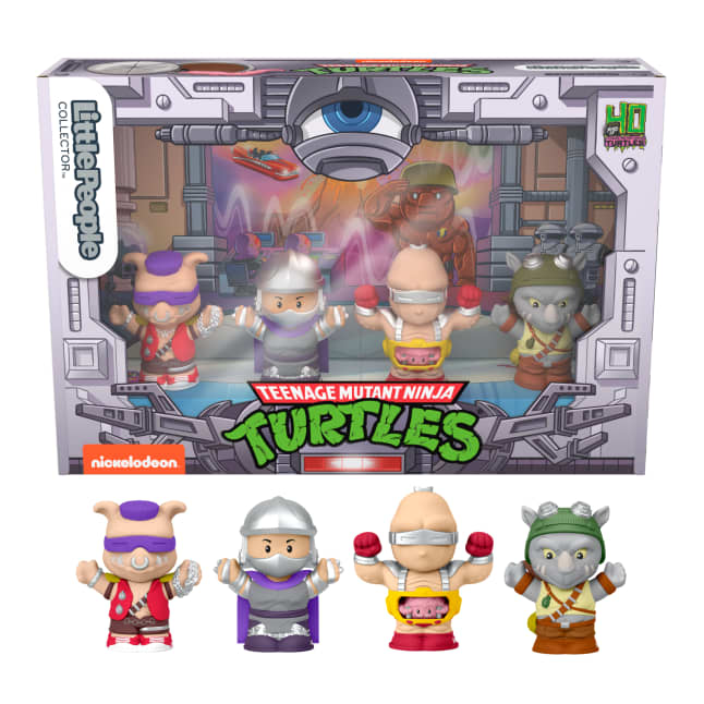 Little People Collector Teenage Mutant Ninja Turtles: Villains Special Edition Set, 4 Figures - Imagem 1 de 6