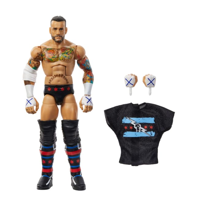 WWE Figura de Acción Elite Cm Punk negro - Imagen 1 de 6