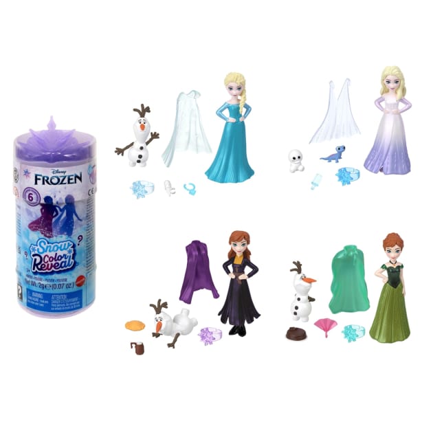 Disney Frozen Snow Color Reveal Small Dolls With 6 Surprises Including Figure And Accessories - Imagem 1 de 6