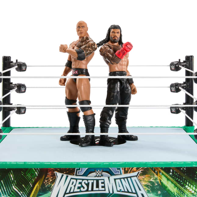WWE Bloodlines Rules Playset With Ring & 2 Action Figures, includes The Rock & Roman Reigns - Image 1 of 4