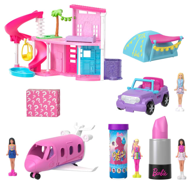 Barbie Mini Barbieland Dreamhouse & 2-Vehicle Playset With 5 1.5-inch Dolls, Furniture & Accessories - Image 1 of 6