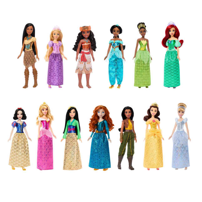 Disney Princess Ultimate Princess Collection With 13 Fashion Dolls in Sparkling Outfits & Accessories - Image 1 of 4
