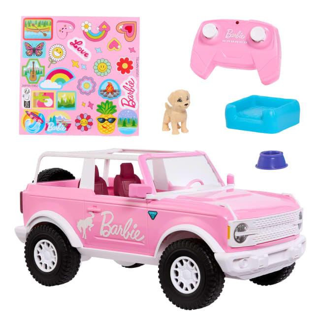 Hot Wheels RC Barbie Ford Bronco RC, Battery-Powered Remote-Control Toy Car With Accessories - Imagen 1 de 