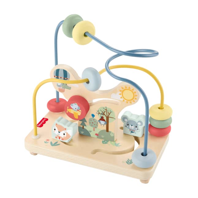 Labyrinthe en Bois Fisher-Price, Jouet Pour Bébé et Tout-Petit à Thème Animal Stimulant La Motricité Fine - Imagem 1 de 6