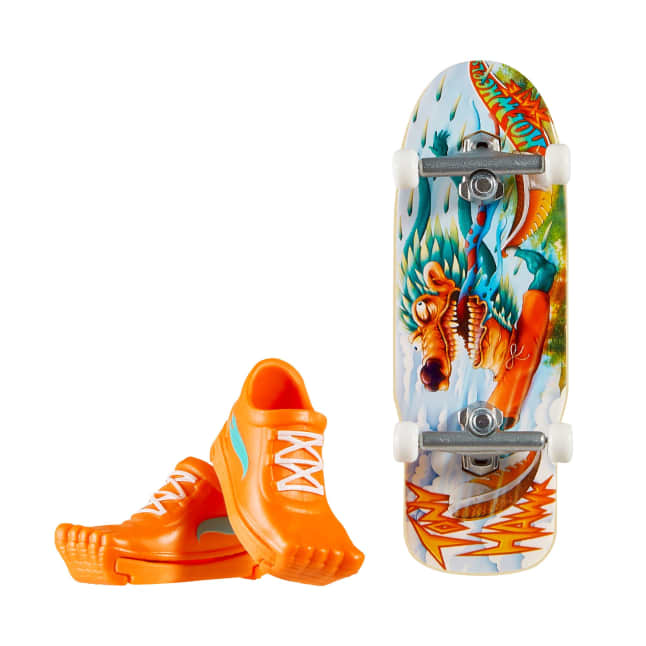 Hot Wheels Skate Veículo de Brinquedo Skateboard SPIKED FURY™ com Tênis - Imagen 1 de 5