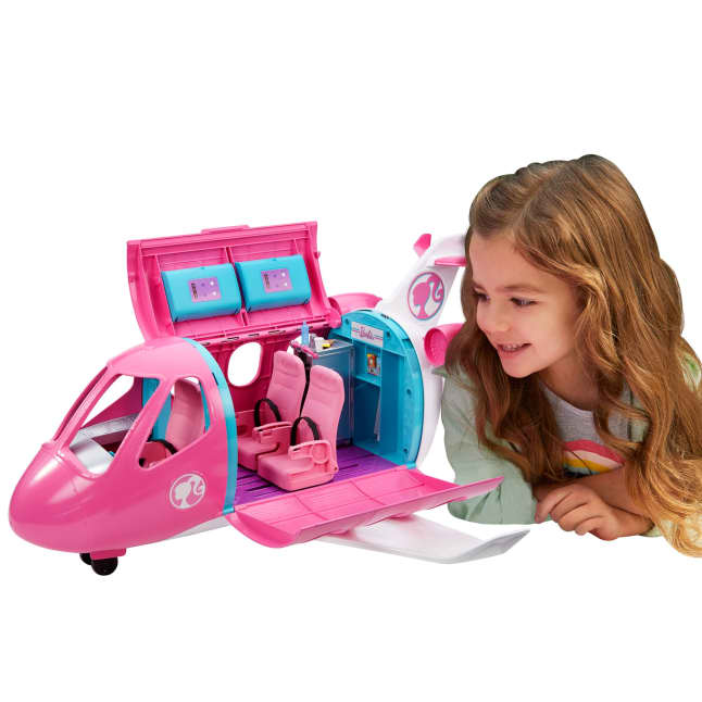 Barbie Dreamplane Airplane Playset With Puppy And Snack Cart, 15+ Accessories - Image 1 of 6