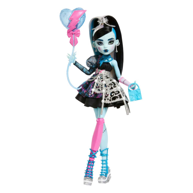 Monster High Scary Sweet Birthday Frankie Stein Doll in Party Dress With Balloon & Gift - Imagen 1 de 6