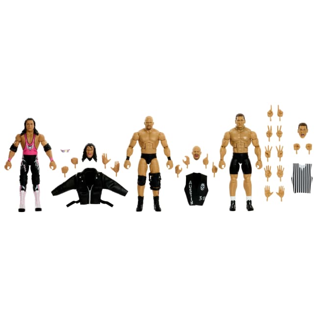 WWE Elite Legacy Submission Match 3 Action Figures & Accessories Set, 6-Inch Collectible - Image 1 of 6