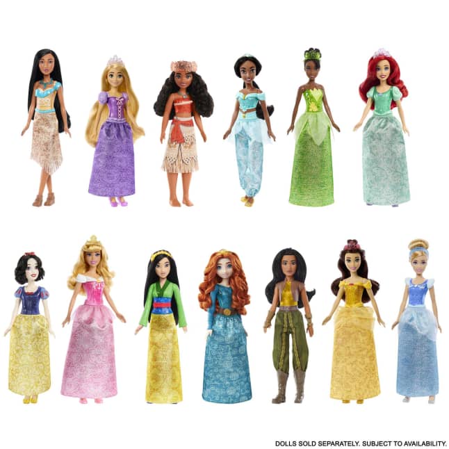 Disney Princess Fashion Dolls With Sparkling Outfits And Accessories, Inspired By Disney Movies - Imagem 1 de 6