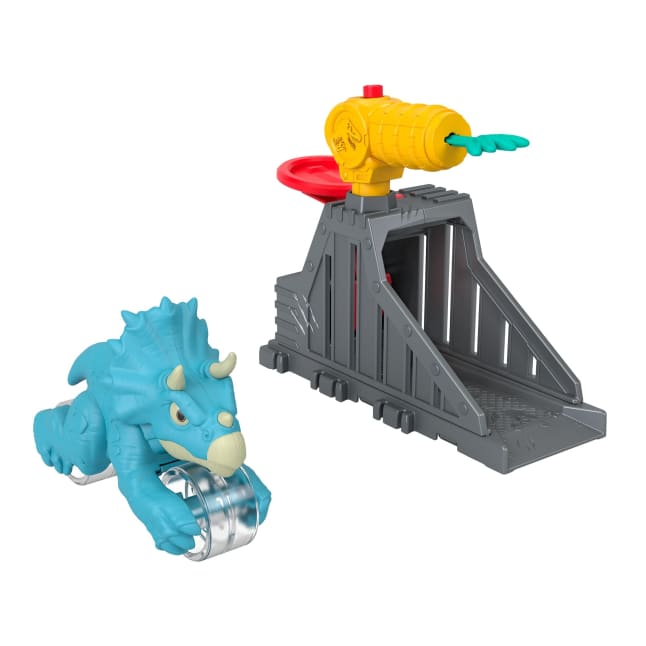 Imaginext Jurassic World Launcher Set With Chomping Toy Triceratops & 2 Accessories - Imagen 1 de 6