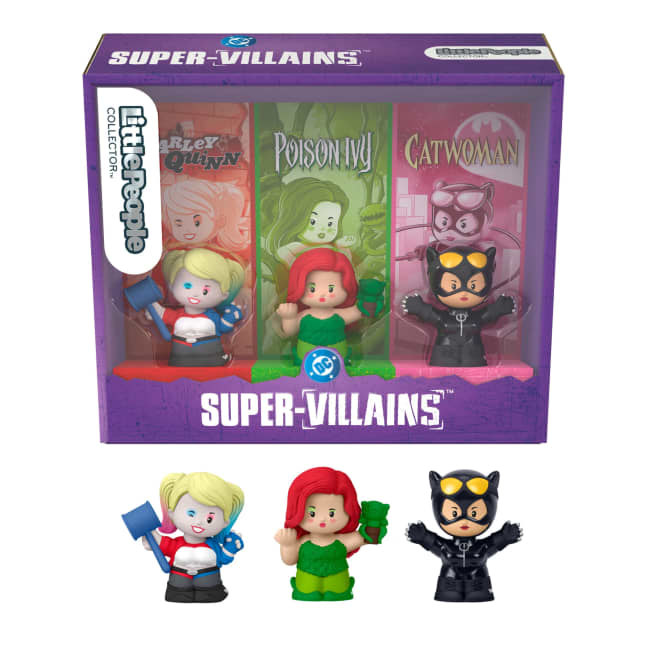 Little People Collector DC Super-Villains Special Edition Set For Comic Book Fans, 3 Figures - Imagen 1 de 6
