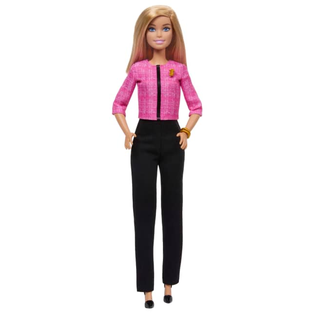 Barbie Future Leader Doll, Blonde, Wearing Outfit With 2 Golden Bracelets & Pin - Image 1 of 6