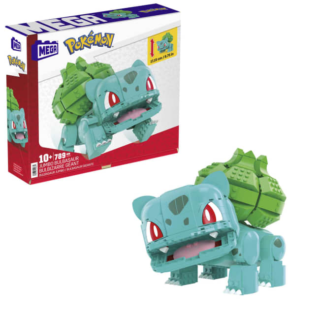 MEGA Pokémon Jumbo Bulbasaur Building Toy Kit, With 1 Action Figure (789 Pieces) For Kids - Imagem 1 de 4