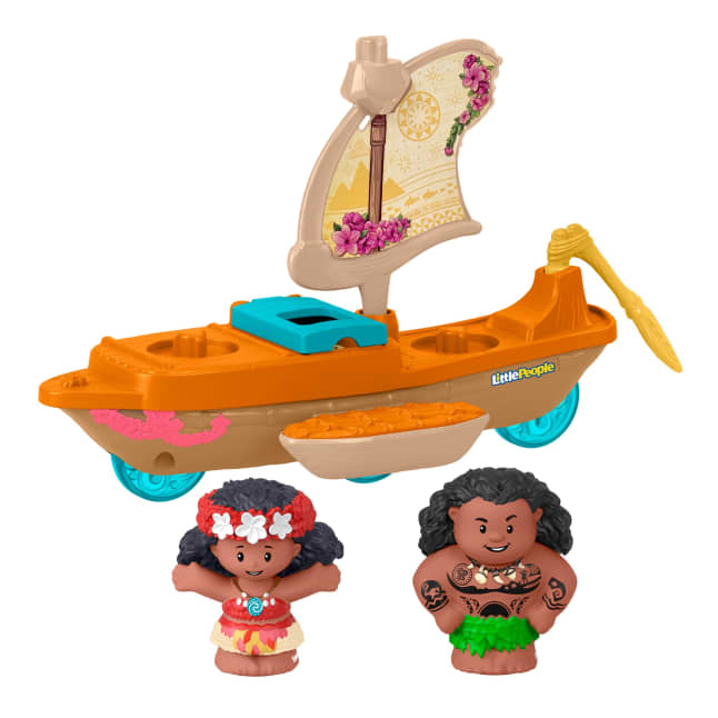 Little People Disney Juguete para Bebés Canoa de Moana y Maui Disney Princesas - Imagen 1 de 