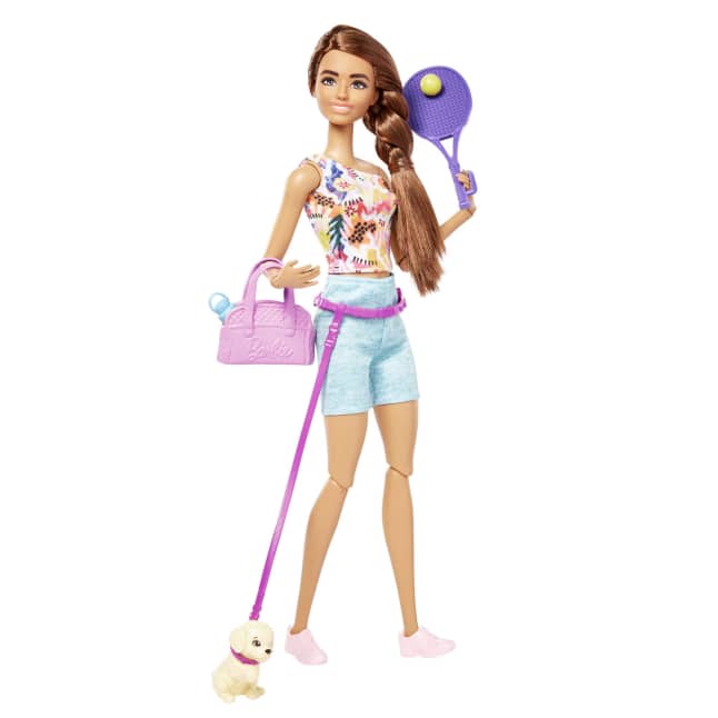 Barbie Doll With Puppy, Workout Outfit, Roller Skates And Tennis - Image 1 of 6