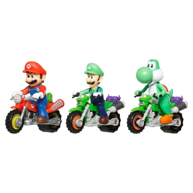 Hot Wheels Mario, Luigi & Yoshi Desert Ride inspired By The Super Mario Galaxy Movie 3-Pack - Imagem 1 de 