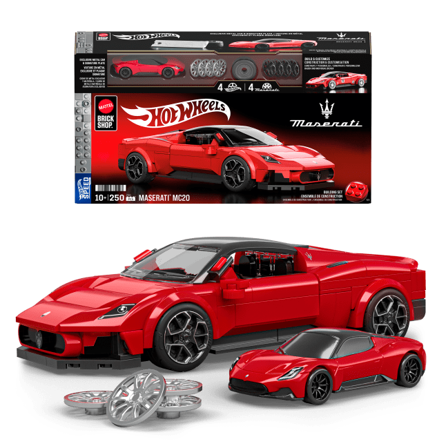 Mattel Brick Shop Hot Wheels Maserati Mc20, Kit de Construction de Jouets 250 Pièces, de Collection - Imagen 1 de 