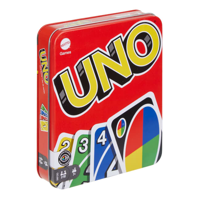 UNO Card Game, Gift For Kids And Family Night in Storage Tin Box - Image 1 of 6