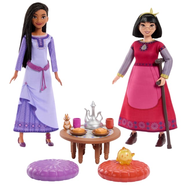 Disney's Wish Best Friends Tea Time Set With 2 Fashion Dolls, 2 Figures, 1 Table & 10 Themed Accessories - Image 1 of 6