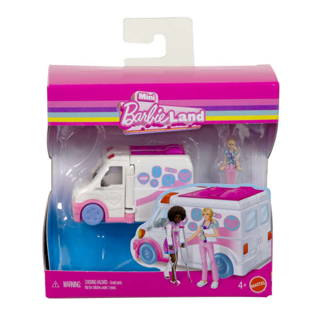Barbie Mini Barbie Land Doll & Vehicle Set Assortment, 1.5-Inch Dolls & Iconic Toy Vehicles - Image 1 of 2