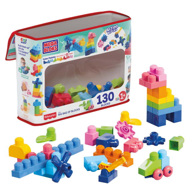 Mega Bloks Juguete de Construcción Bolsa Clásica con 130 Bloques - Image 1 of 