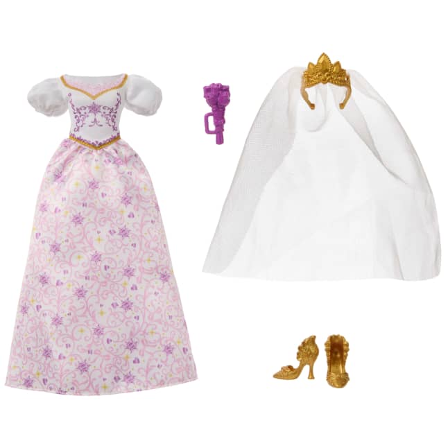 Disney Princess Enchanted Stories Rapunzel Wedding Dress Fashion & 3 Accessories, Tangled Ever After - Image 1 of 