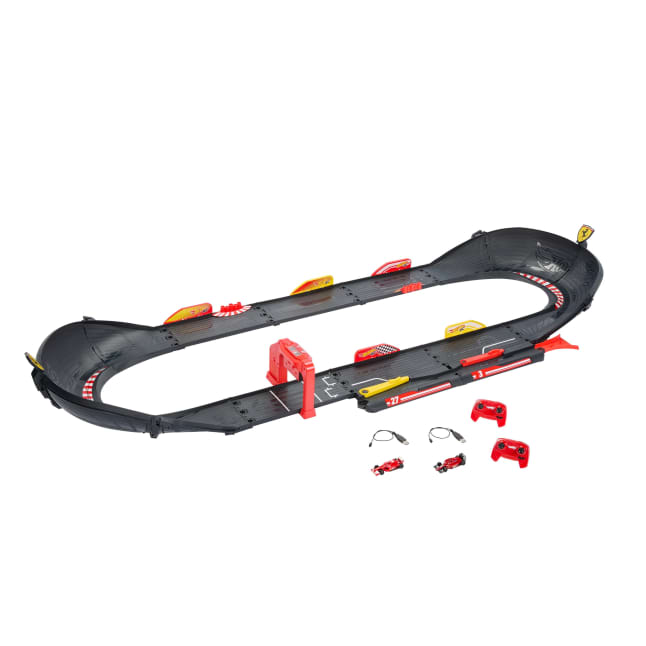 Hot Wheels RC Ferrari Legends Race Track Set With 2 Remote-Control Cars in 1:64 Scale - Image 1 of 