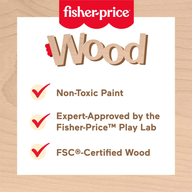 Fisher-Price Tiny Garden Wooden Veggie Soup Pretend Kitchen Play Set For Kids, 16 Wood Pieces - Image 1 of 3