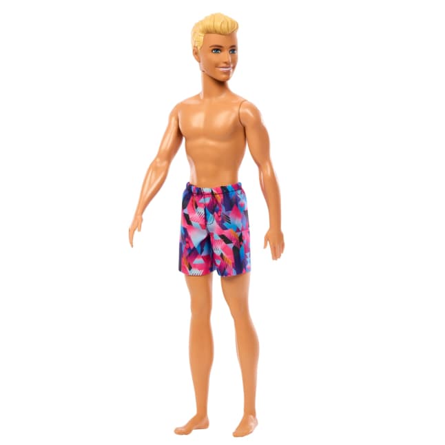 Beach Ken Doll With Blond Hair Wearing Purple Swimsuit - Imagen 1 de 6