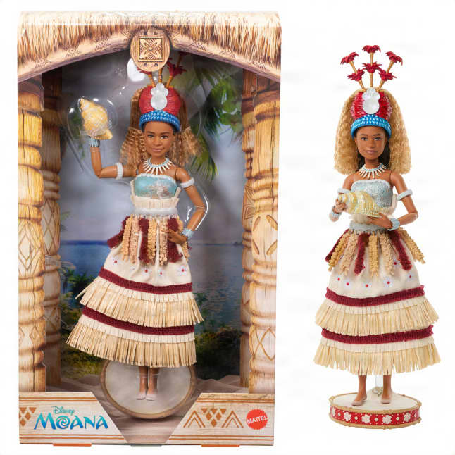 Mattel Disney Collector Moana Collectible Fashion Doll in Live Action Ceremonial Look With Shell Accessory - Image 1 of 6