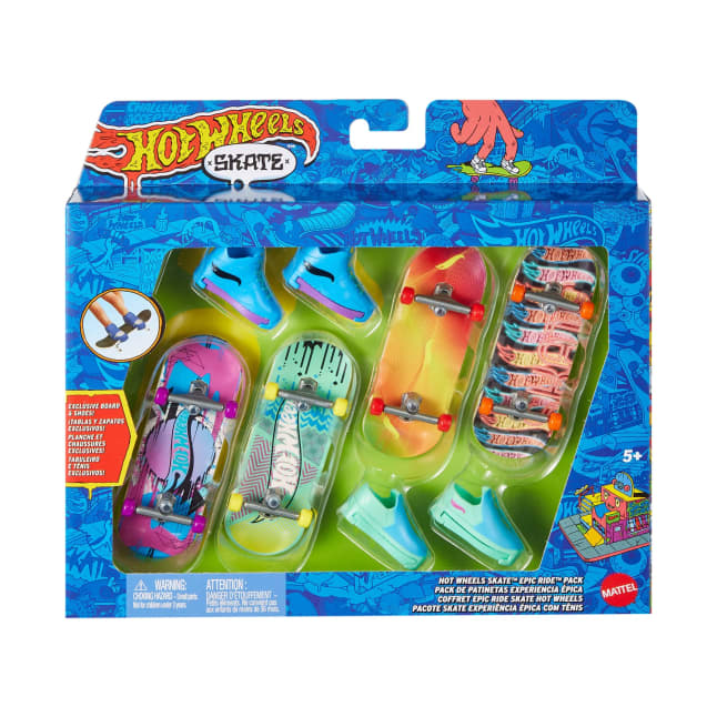 Hot Wheels Skate Vehículo de Juguete Paquete de Patinetas Experiencia Épica con Tenis - Image 1 of 5